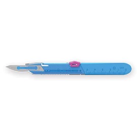 Gima Sterile Scalpels made of Rust-Proof Stainless Steel, ABS Handle, for Single Use, Premium, Safety Blade Guard