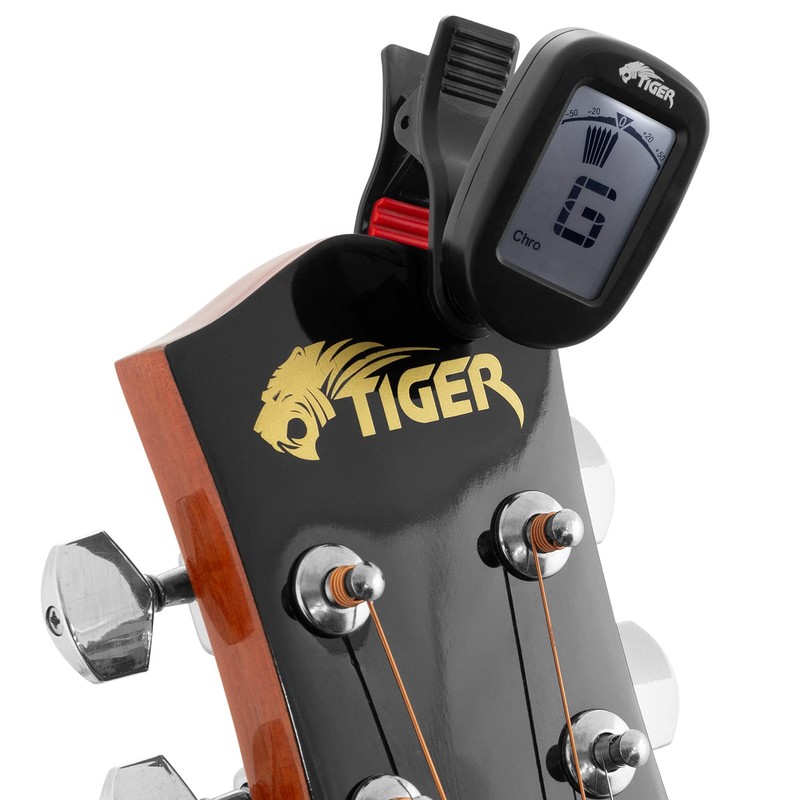 TIGER CT-99 Chromatic Clip-On Tuner for Electric, Acoustic, Bass Guitar,