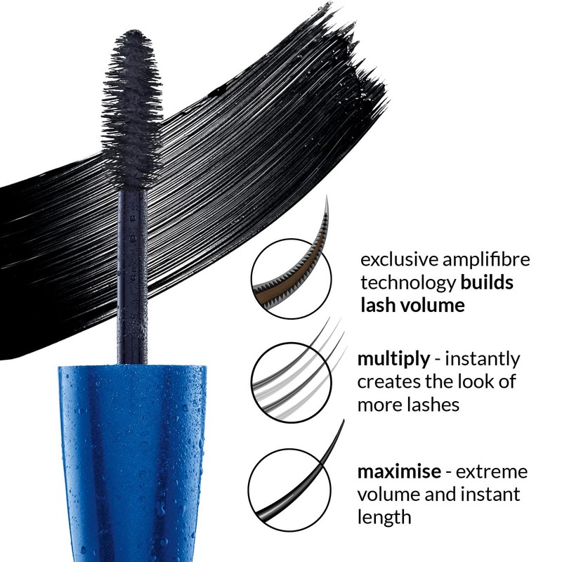 Avon Ultra Volume Waterproof Mascara Blackest Black, with Exclusive Amplifibre