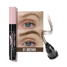 Erinde Microblading Eyebrow Pen, Waterproof Long Lasting Eyebrow Pencil, Natural Look Brow Pencil Makeup, Precise Brow Pen for Women, Magical Liquid Eyebrow Pencils, Creates Full Realistic Hair Like Strokes #01