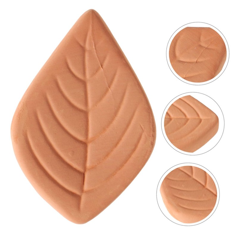 NOLITOY Leaf Shape Sugar Saver Reusable Sugar Softener Terracotta Container