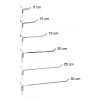 Exhivit Gancho Blister 25 Cms Cromo Panel Ranurado Exhibipanel 50pz