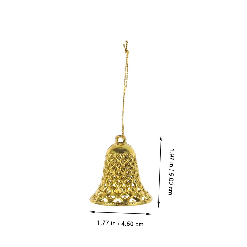 Ipetboom 12pcs Xmas Bell Pendant Ornaments Festive Plastic Hanging Decorations