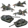 Crelloci Diecast Fighter Jets Toy, Pull Back Army Toys Vehicles