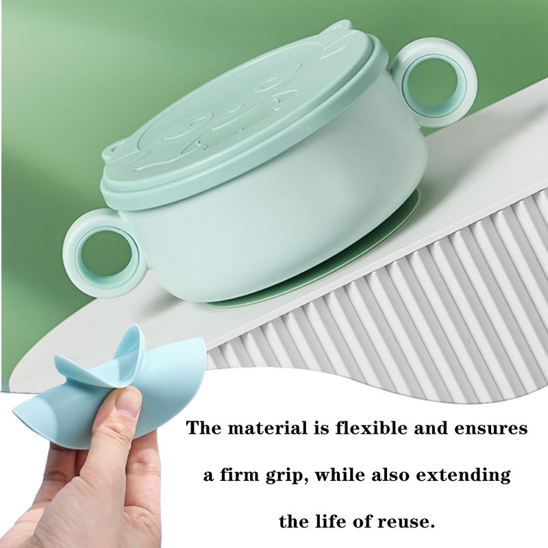 Tableware Suction Cups,3 PCS Double Sided Suction Cups Non-Slip Silicone