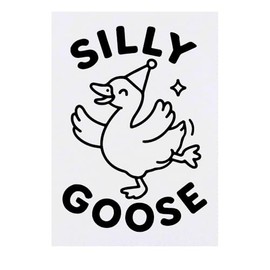 Azeeda 'Dumme Gans' Temporäres Tattoo - Hautfreundlicher & Ungiftiger Abziehbild · Wasserfest (TO00086083)