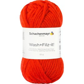Schachenmayr Wash+Felt It 9812942 Hand Knitting (Felting) Yarn / Virgin Wool, 14 x 7.5 x 7 cm