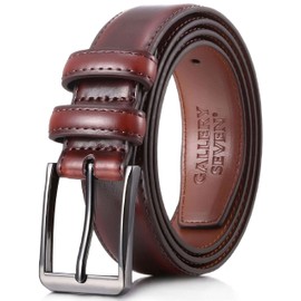 GALLERY SEVEN Belts for Men - Genuine Leather Casual Dress Belt - Mahagony - 40 (Waist: 38)