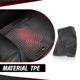 CHEDA TPE Floor Mats Cargo Liners All-Weather Protection Compatible with Honda Accord 2023-2024 1st & 2nd Row 3PCS