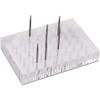 Lucite Bur and Accessories Block, 40 Holes, 4-1/4 by 3