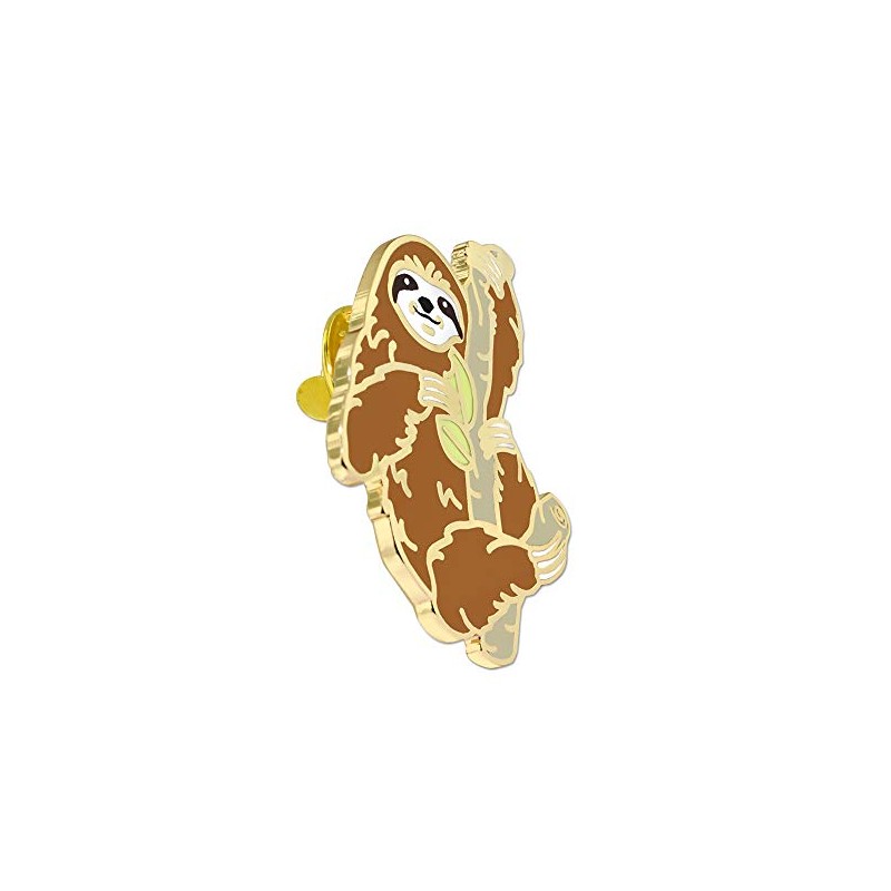 PinMart Cute Sloth Animal Enamel Lapel Pin – 1 Piece
