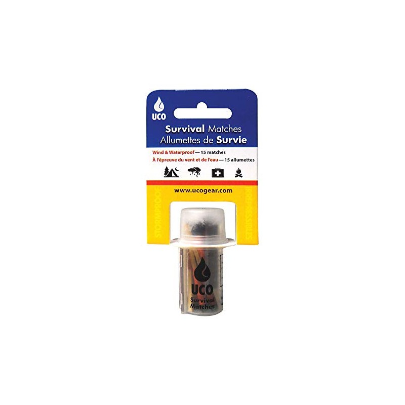UCO Windproof and Waterproof Survival Matches with Sealed Case and