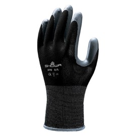 SHOWA 24 Pair Atlas 370 Black Work Gloves Size Large 370BL-08 (2 Dozen)