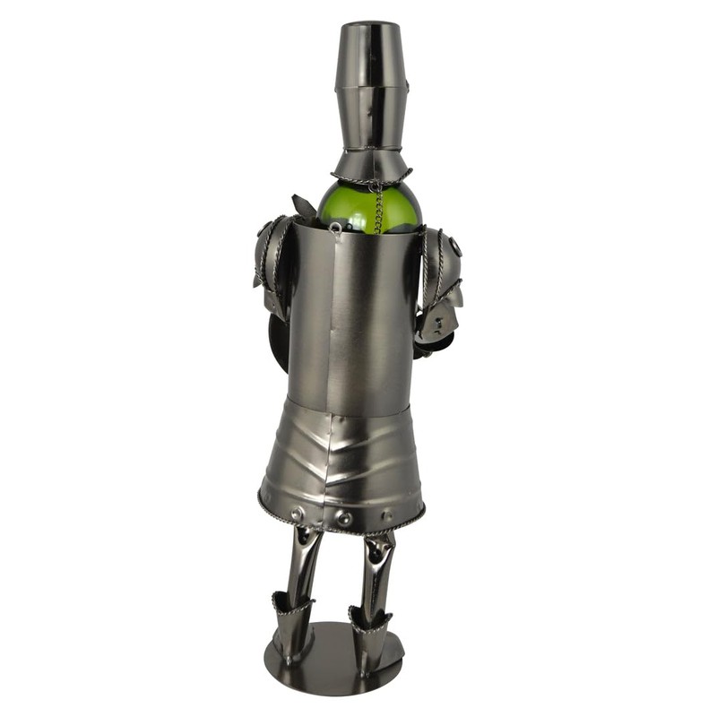 Wine Bottle Holder Knite 19" Tall with Bottle Stopper –