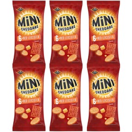 Snack Pack Bundle with Mini Cheddars Red Leicester Multipack 6x23g Bags Per Pack (6 Pack)