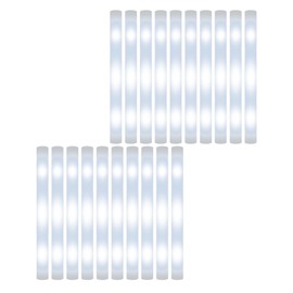 Perfeclan 20Pcs LED Glow Rods Set Light up Sticks Multifunctional Lightweight Party Supplies Foam Rods for Concerts Holiday Carnival, Random color mixing