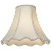 Creme Medium Scallop Bell Lamp Shade 5" Top x 12"