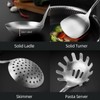 MAXCOOK Cooking Utensils set, 18/8 Stainless Steel Kitchen Utensils set,