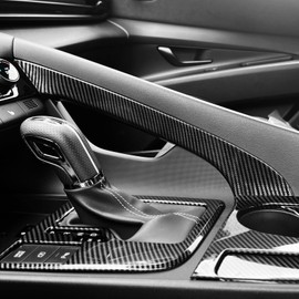 JUIVEEL Carbon Fiber Style Handbrake Trim Cover Center Console Handbrake Trim Compatible with Hyundai Elantra CN7 2021-2023 [Notice:Only Suitable for E-Brake Model]