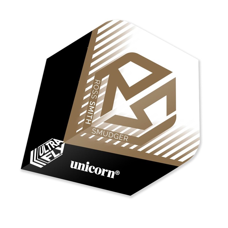 Unicorn Ross Smudger Smith Dart Flights, Gold/Black, AR1
