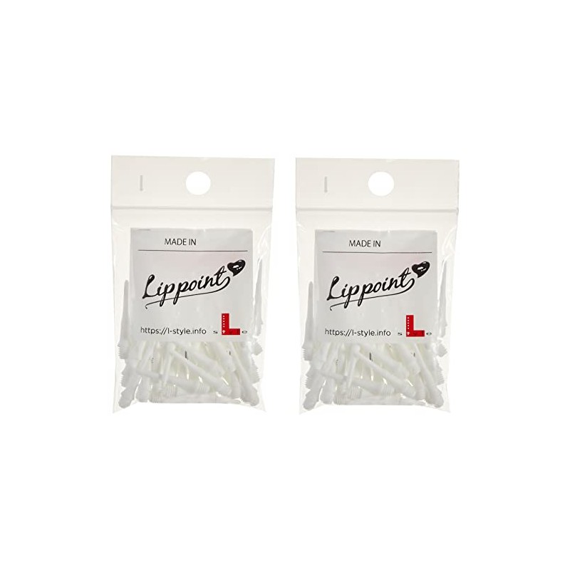 Elstyle Lip Point Tips, White, Pack of 100 (50 x
