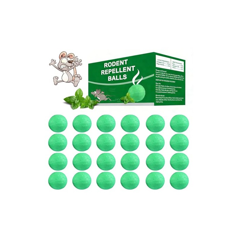 Natural Peppermint Oil Rodent Repellent - 24 Pack