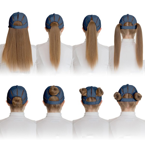 C.C Ponycap Messy High Bun Ponytail Adjustable Trucker Baseball Cap