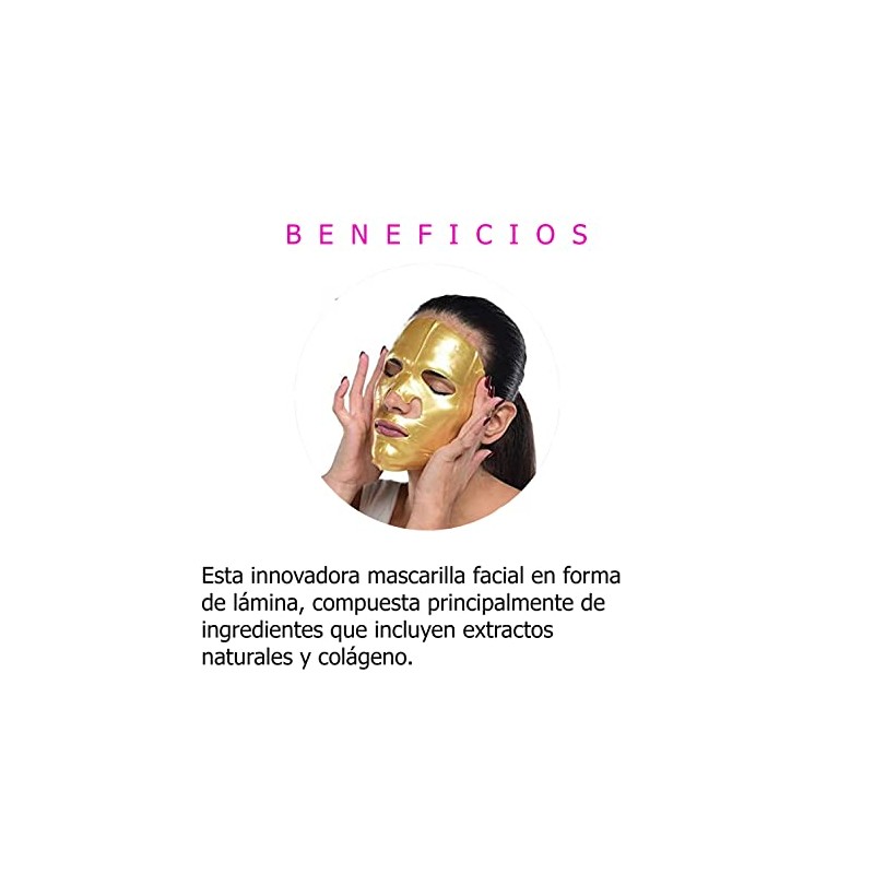 MASCARILLA FACIAL DE COLAGENO CRISTALINO KIT DE 3 PIEZAS