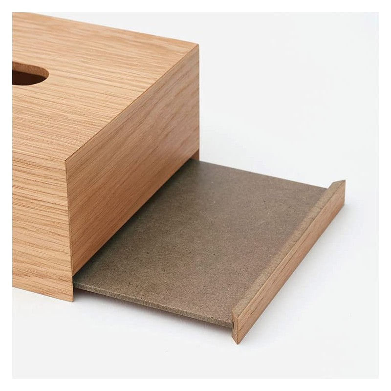 KEYUCA Cluster Tissue Box (Natural/Wooden), Stylish, Wood Grain Tissue, Tissue