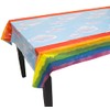 Iconikal Plastic Tablecloth Table Cover, Rainbow, 54 x 108-inches, 3