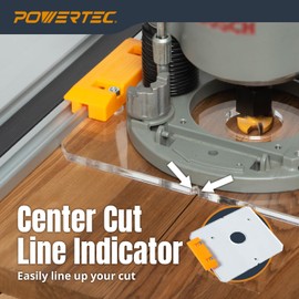 POWERTEC 72017 Router Guide Rail Adapter for Bosch 1617 Plunge Router - Compatible with Powertec, Makita, Festool, Milwaukee, Kreg ACS, WEN, Triton, and Ridgid Track Saw Guide Rails