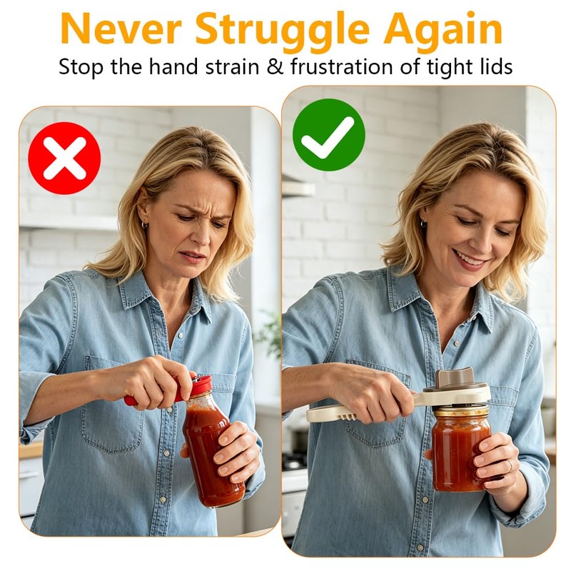 4-In-1 Jar Opener Adjustable Jars Opener for Seniors Women Men