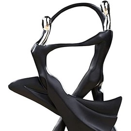 Dancing Couple Figure Resin Lovers Statue Abstract Sculpture Modern Art Desktop Ornament for Home Decor Living Room Decor - Style A