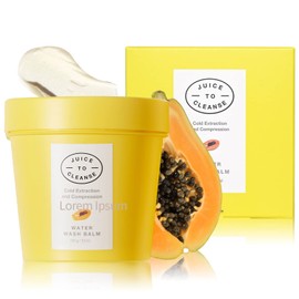 JUICE TO CLEANSE Water Wash Balm - Balm to Bubble Foam All in One Gentle Makeup Cleansing Balm,Low-Irritant Natural Ingredients, Melting Butter Texture, Vegan, Paraben Free, 3.5 oz.