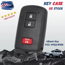 KEYECU 2* Shell Case For Toyota 4Runner Tacoma Prius Smart Key Remote Fob 3Btn HYQ14FBA