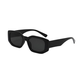 Mad Shade Sunglasses for Men & Women, Modern Classic Square Retro Fashion Shade with UV400 Protection, Oversized Bold Black