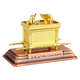 Alipis Ark of The Covenant Ornament 4.37 Inch Judaic Religious Home and Church Decorative Figurine Zinc Alloy Miniature Model