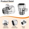 sourcing map Brass Chrome Shower Head Shut Off Valve, G1/2"
