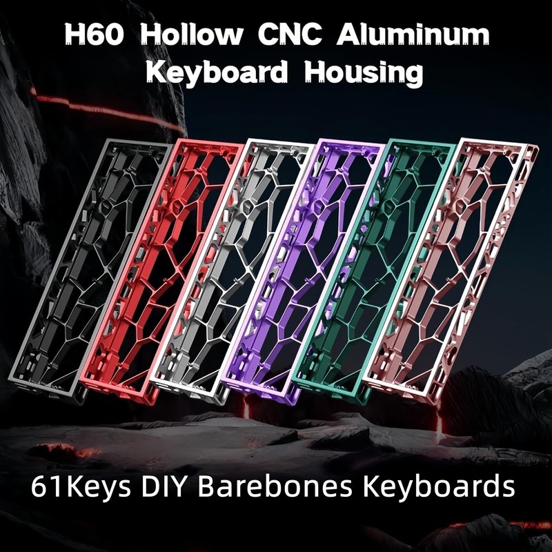 BOYI H60 Aluminum Keyboard Case, DIY 60% Mechanical Keyboard Shell,