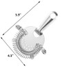4-Prong Cocktail Strainer for Drinks, Stainless Steel Bar Strainer for