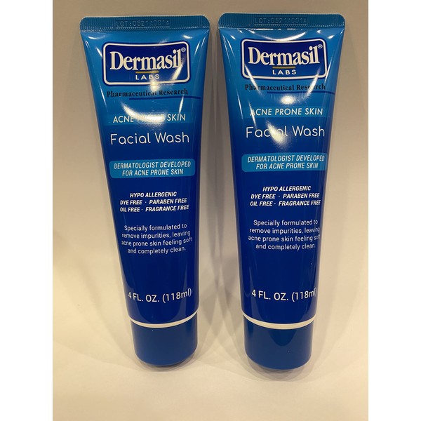 Dermasil Labs Dermasil Acne Prone Skin Facial Wash 4 oz, 2 pack 4 Ounce