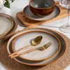 LERATIO Ceramic Dinnerware Sets for 4, Coupe Plates and Bowls