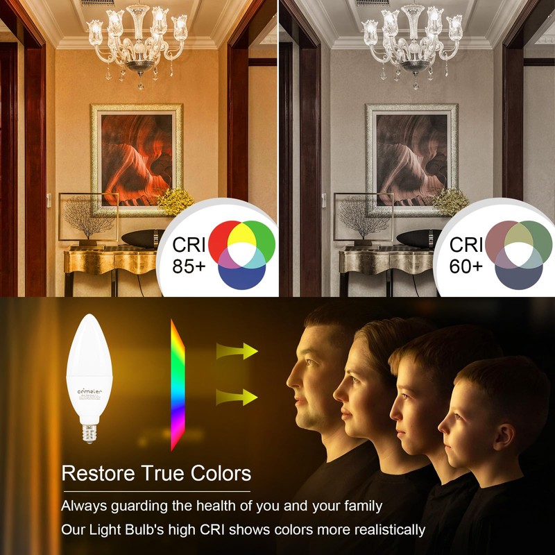 comzler Type B Shape LED Ceiling Fan Light Bulbs E12