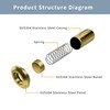 TOGU Door Latch Dust Protector SUS304 Stainless Steel Dust-Proof Security