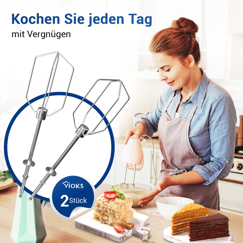 VIOKS Whisk for Hand Mixer Replacement for Electrolux AEG 405507624/6