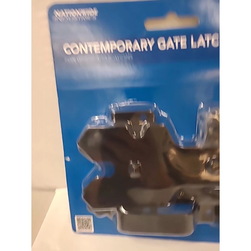 Nationwide Industries Contemporary Gate Latch w 9" Handle Black Finish