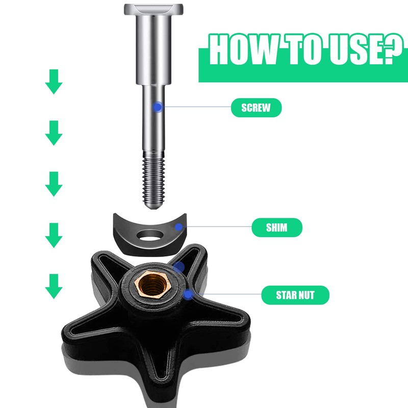 ziyue 2 Adjustable Star Knobs for Rolling Walkers Drive Rollator