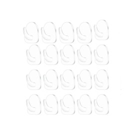 Zhuluck 20 Pcs Clear Adhesive Wall Hooks for Hanging, Small Plastic Sticky Hooks, Transparent Acrylic Sticky Hangers for Walls, Temporary Wall Hooks for Bathroom, Kitchen Home Storage Utility Hooks