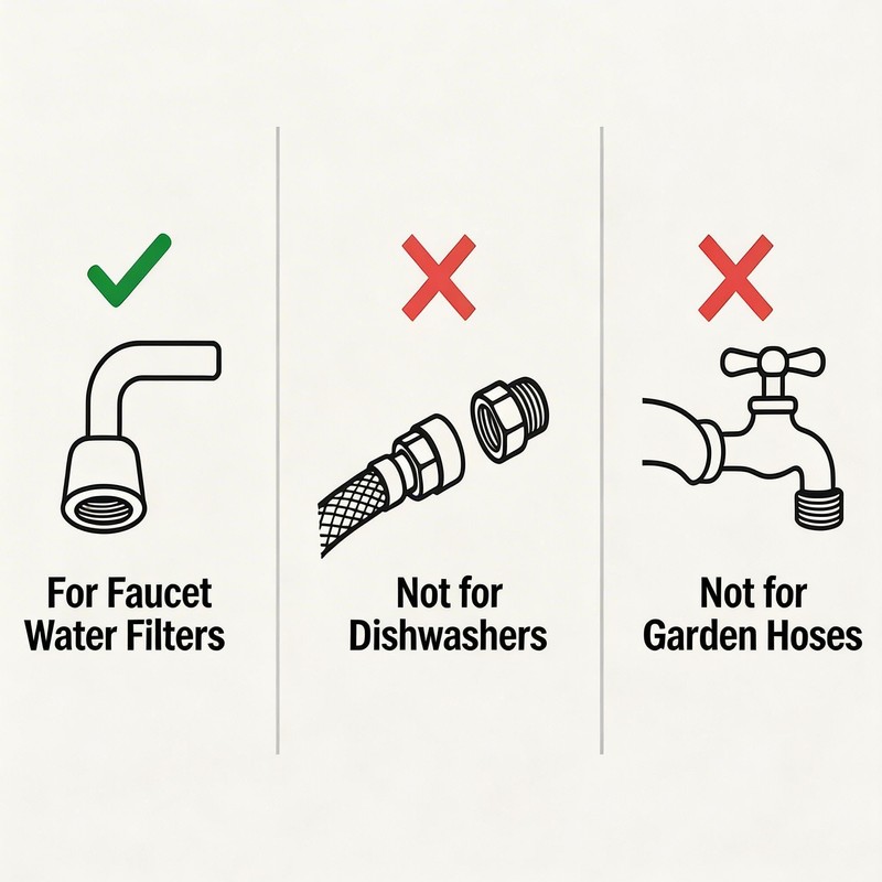 Faucet Thread Adapters 8PCS – Convert M18/M20/M22/M24/M28 to M22 Male,