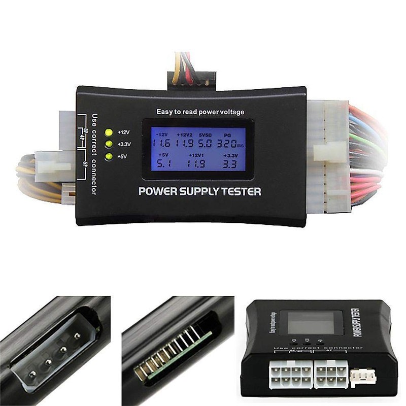 axGear Power Supply Tester PC Computer LCD 20/24 Pin 4
